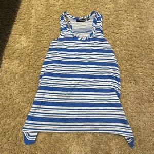 Blue striped tank top